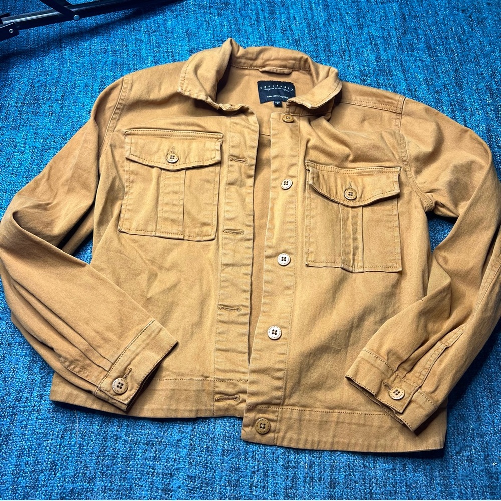 Sanctuary Mustard Yellow Utility Style Jacket Women's Size Small